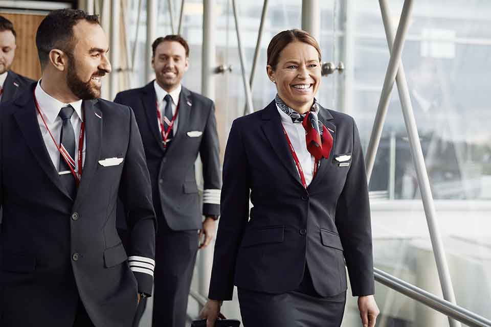 Pilot og cabin crew i Norwegian