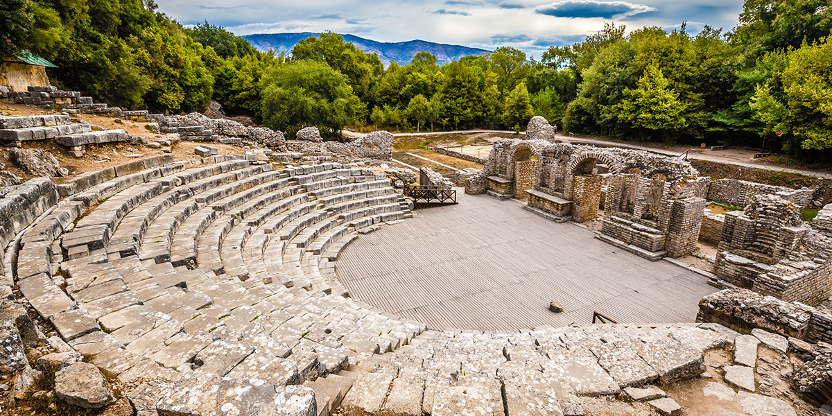Et gresk amfiteater i Butrint