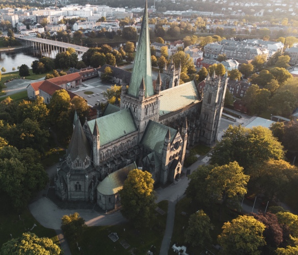 Nidarosdomen sett ovenifra