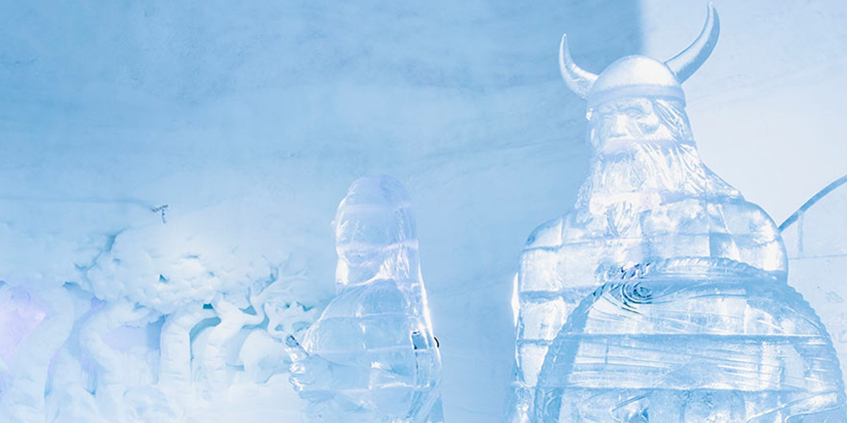 Vikingmennesker laget av is