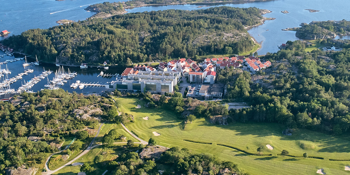 Strømstad Spa & Resort hotell sett fra fugleperspektiv