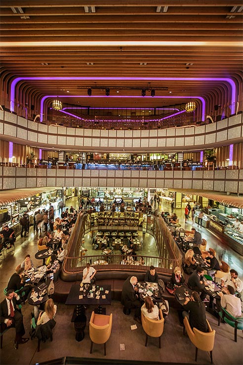 Fly til Madrid, spis på Platea
