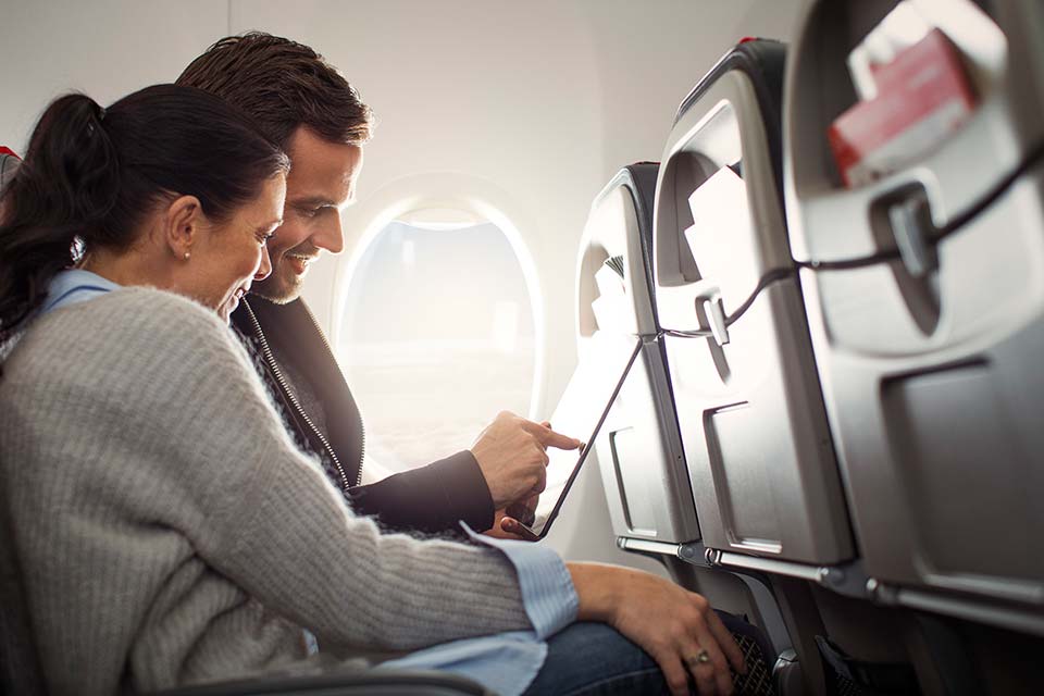 Gratis WiFi om bord på det fleste flyvningene innen Europa.